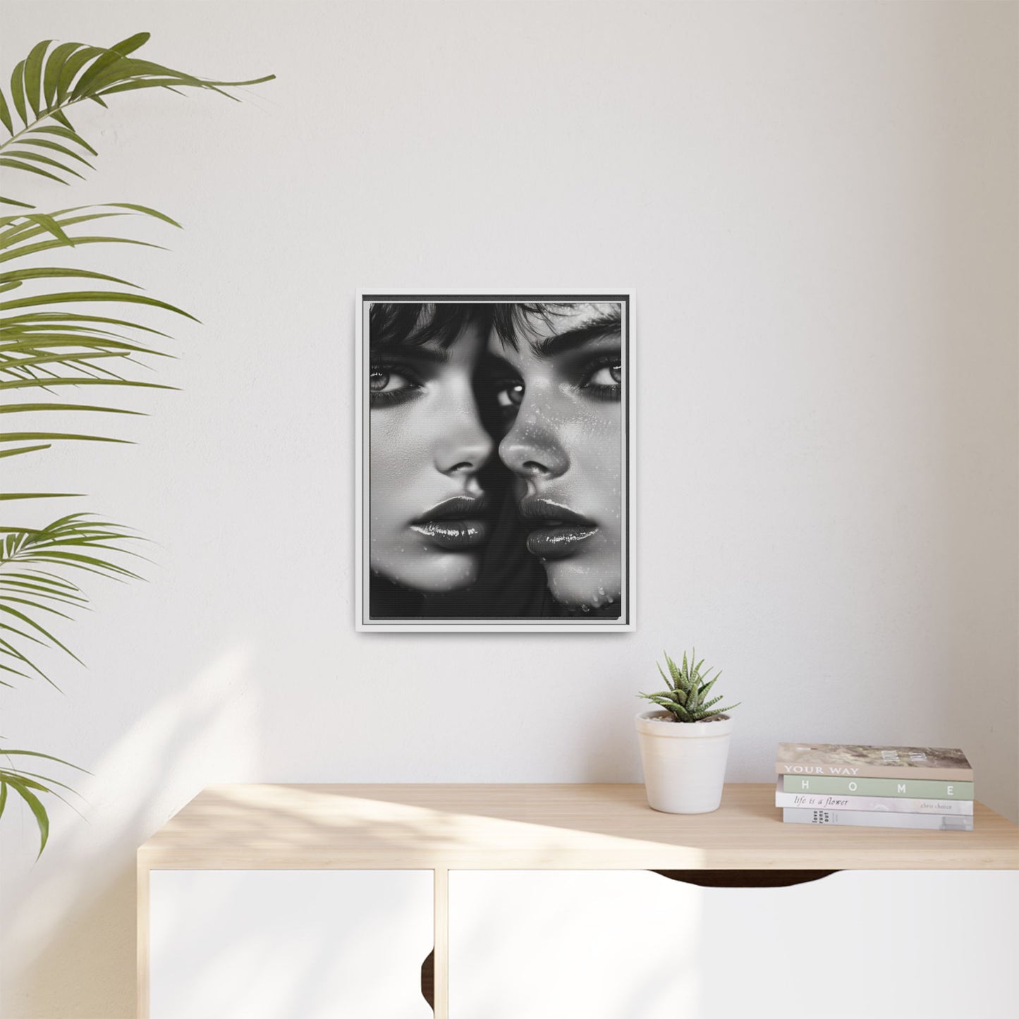 Dual Embrace - Framed Matte Canvas