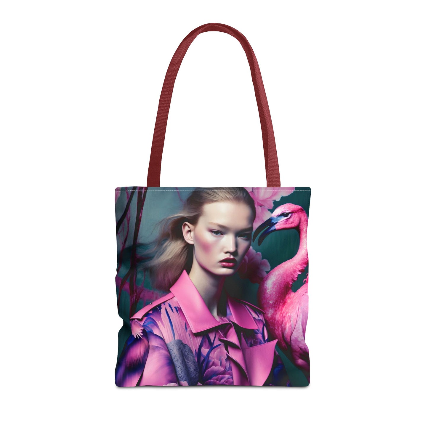 Flamingo Elegance - Custom Tote Bag with Bold Artistic Print