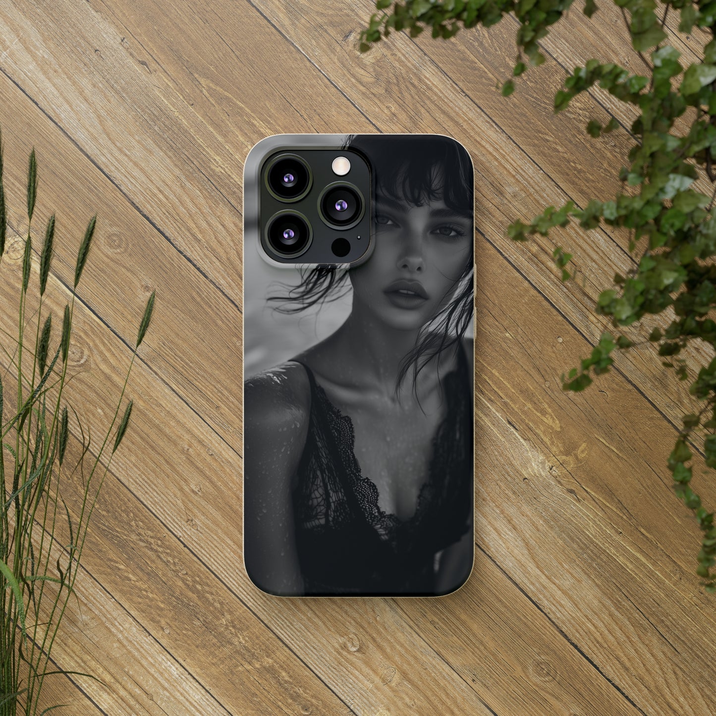 Ethereal Portrait Biodegradable Phone Case - Eco-Friendly Elegance