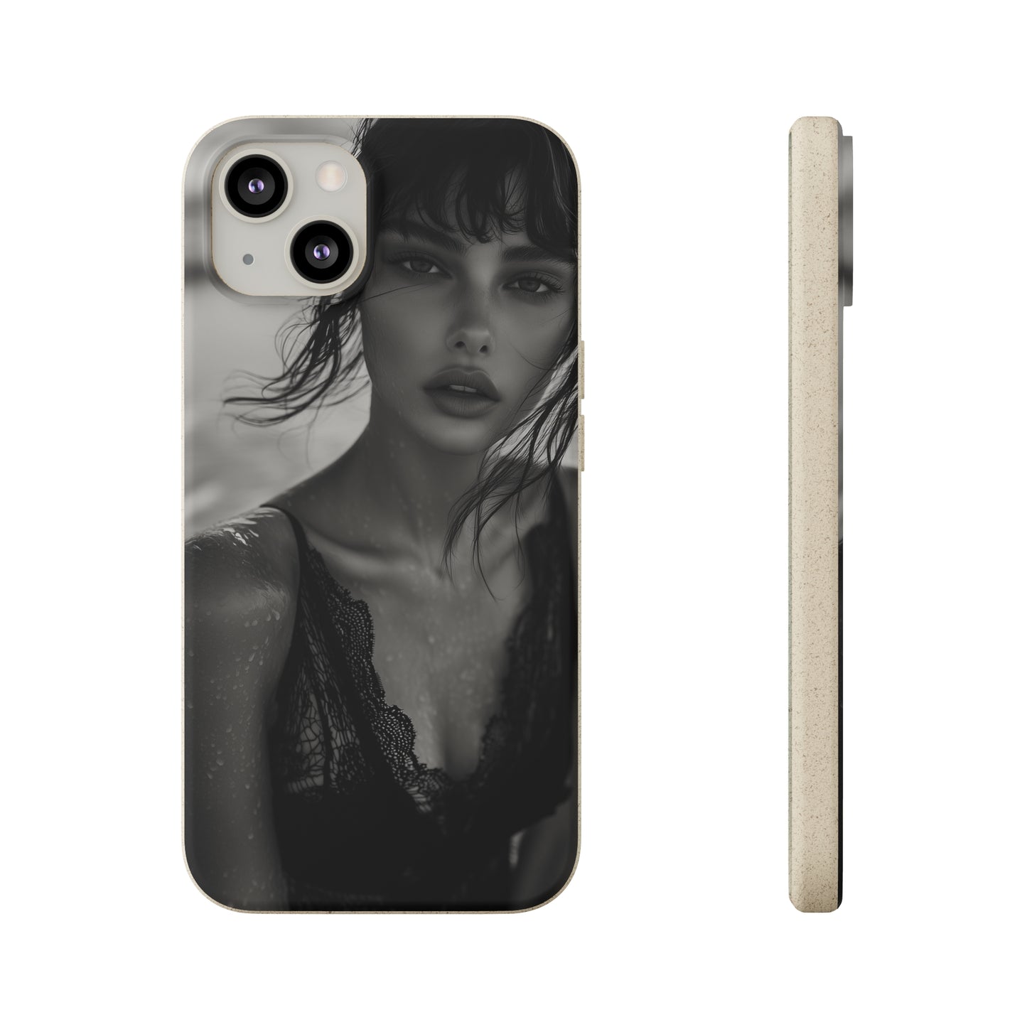 Ethereal Portrait Biodegradable Phone Case - Eco-Friendly Elegance