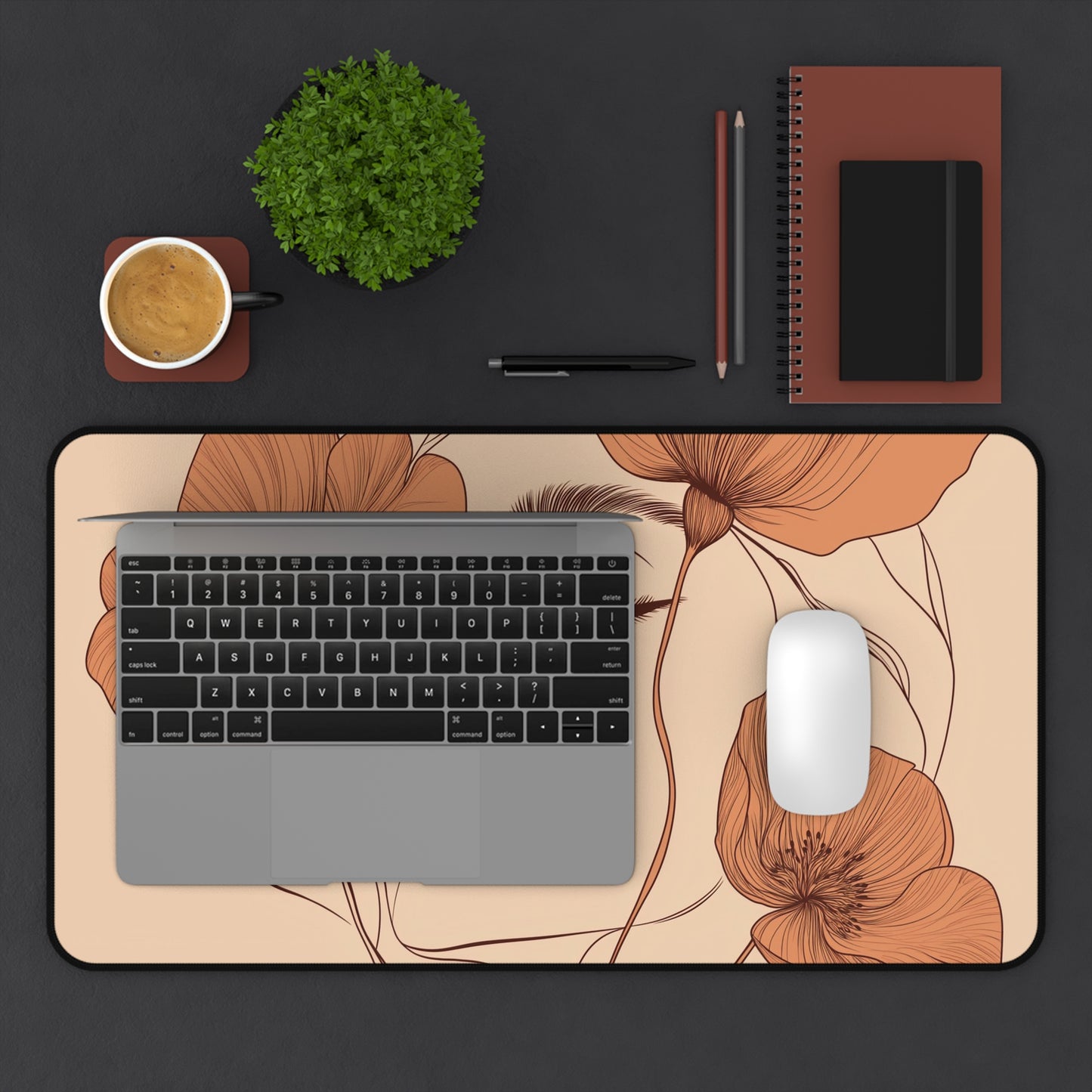 Blooming Portrait Desk Mat