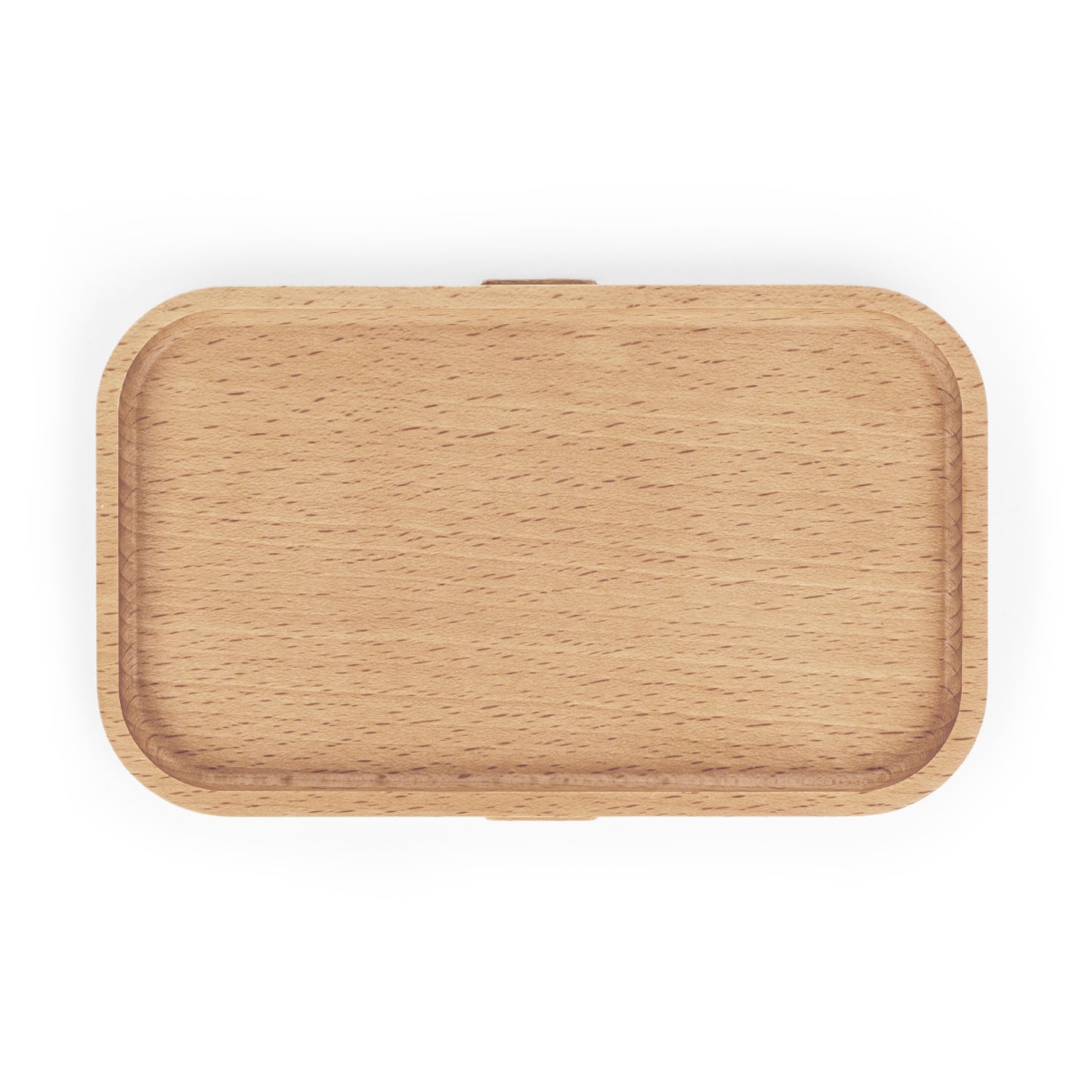 Elegant Bento Lunch Box - Portable and Stylish with Wooden Lid and Cutlery Set