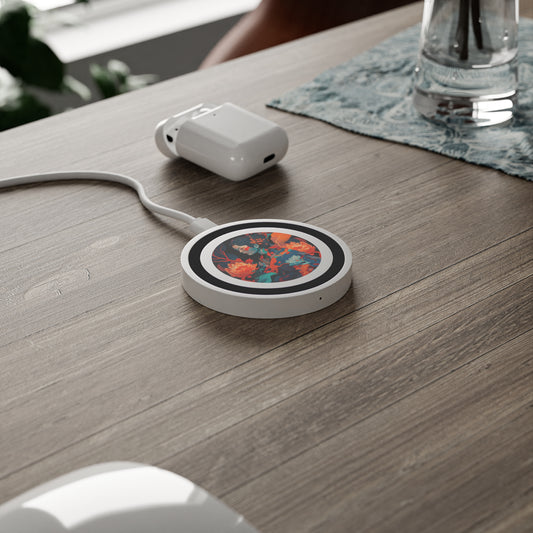 Vibrant Serenity - Quake Wireless Charging Pad - 5W Fast Charging with Artistic Flair"