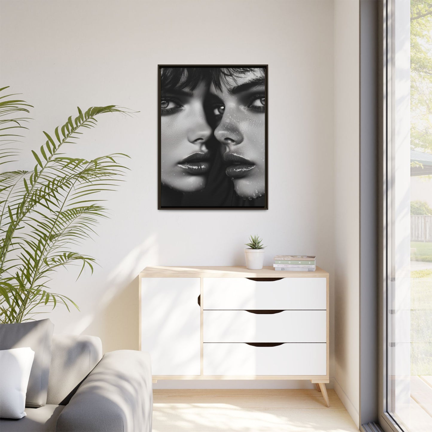 Dual Embrace - Framed Matte Canvas