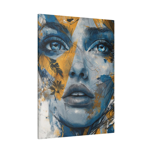 Golden Gaze - Ethereal Reflections, Matte Canvas, Stretched, 0.75"