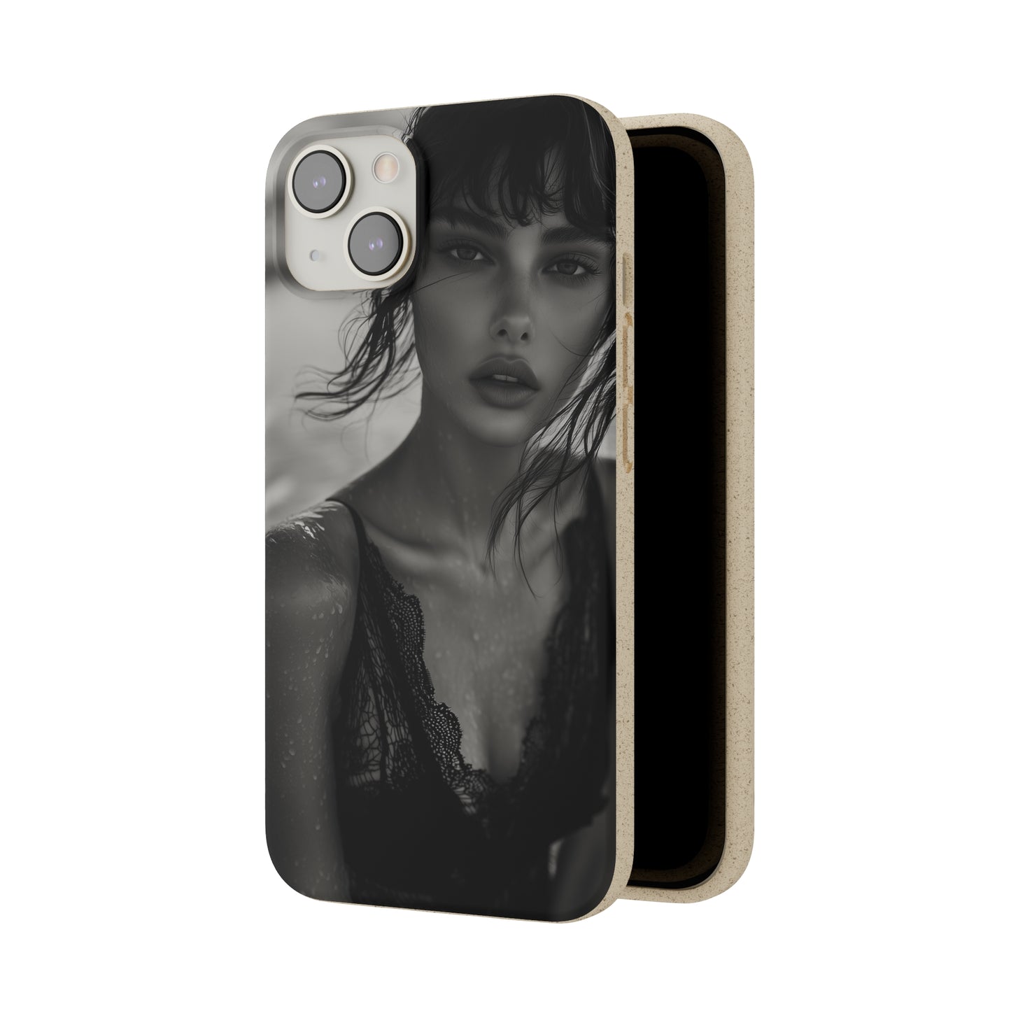 Ethereal Portrait Biodegradable Phone Case - Eco-Friendly Elegance