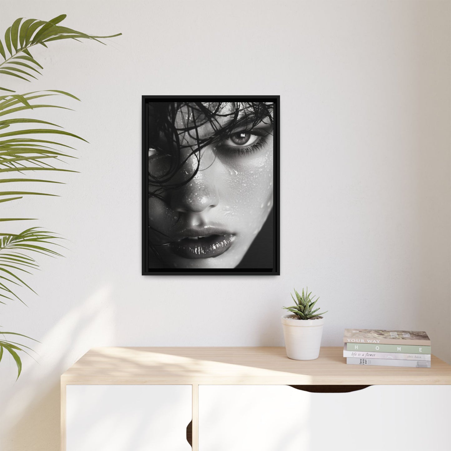 Fierce Gaze - Framed Matte Canvas