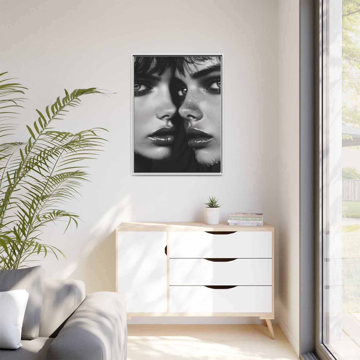 Dual Embrace - Framed Matte Canvas