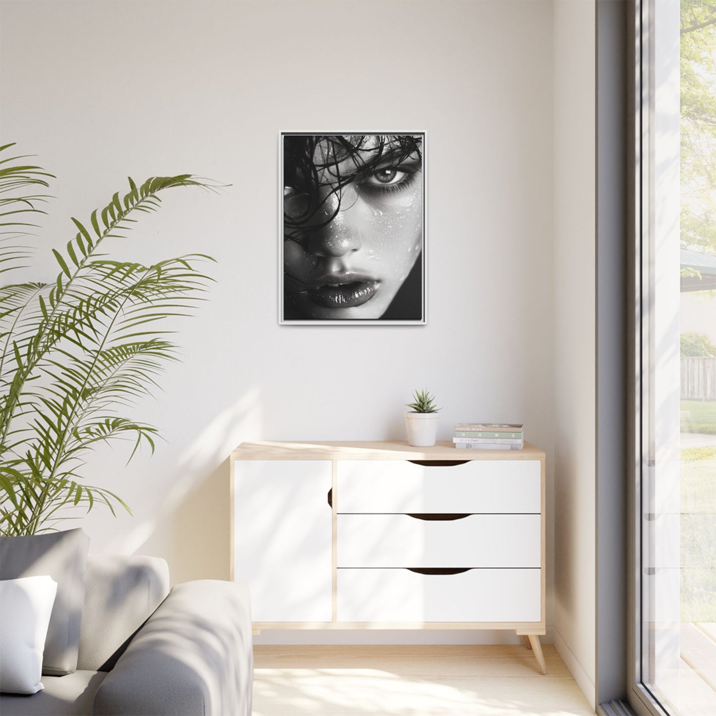 Fierce Gaze - Framed Matte Canvas