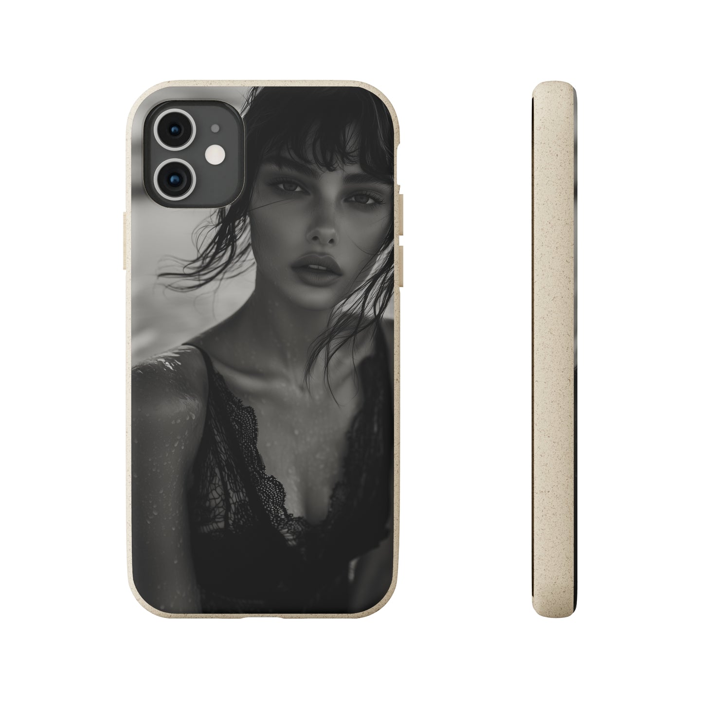 Ethereal Portrait Biodegradable Phone Case - Eco-Friendly Elegance