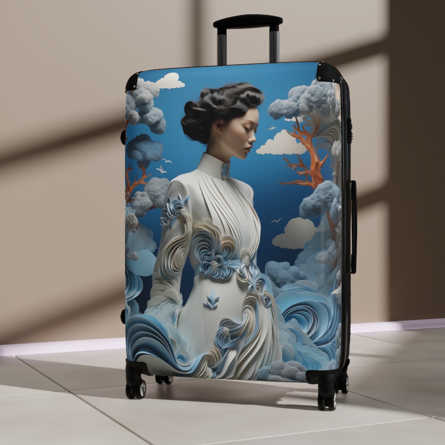 Elegance in Motion: Artistic Travel Suitcase