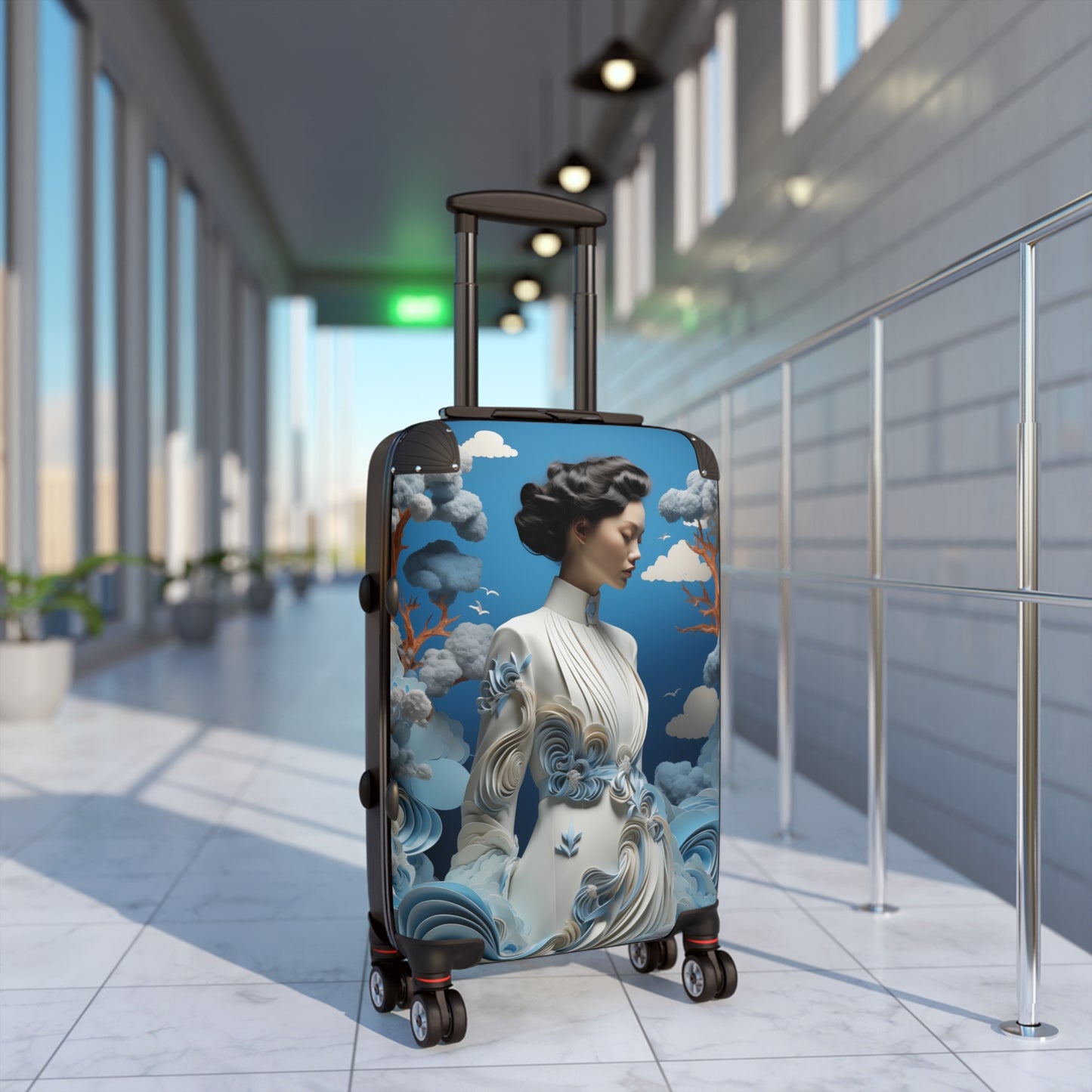 Elegance in Motion: Artistic Travel Suitcase