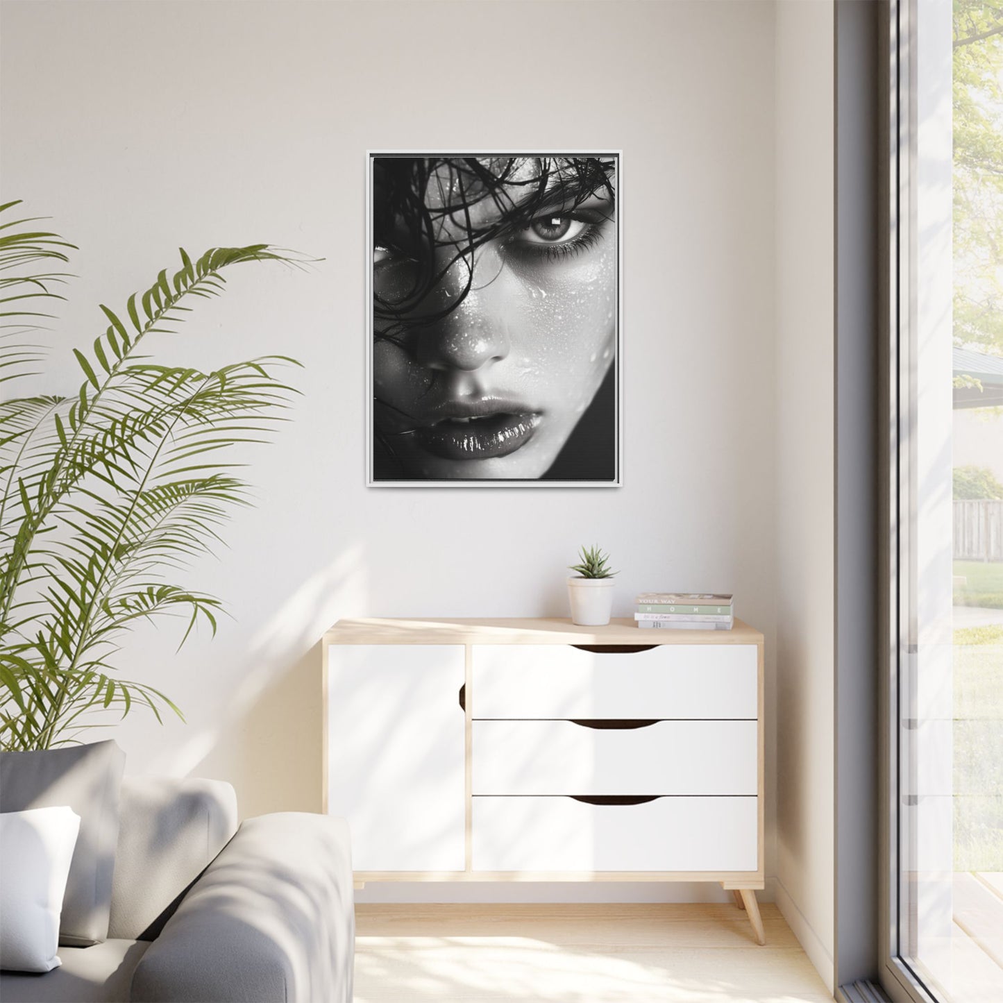 Fierce Gaze - Framed Matte Canvas