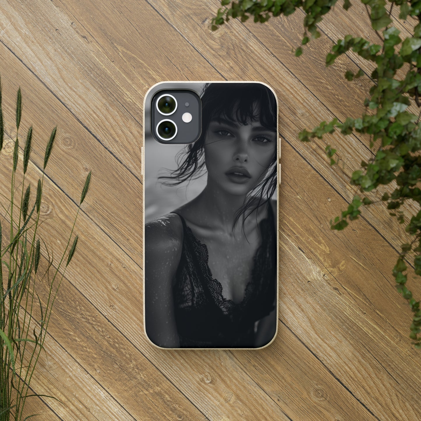 Ethereal Portrait Biodegradable Phone Case - Eco-Friendly Elegance