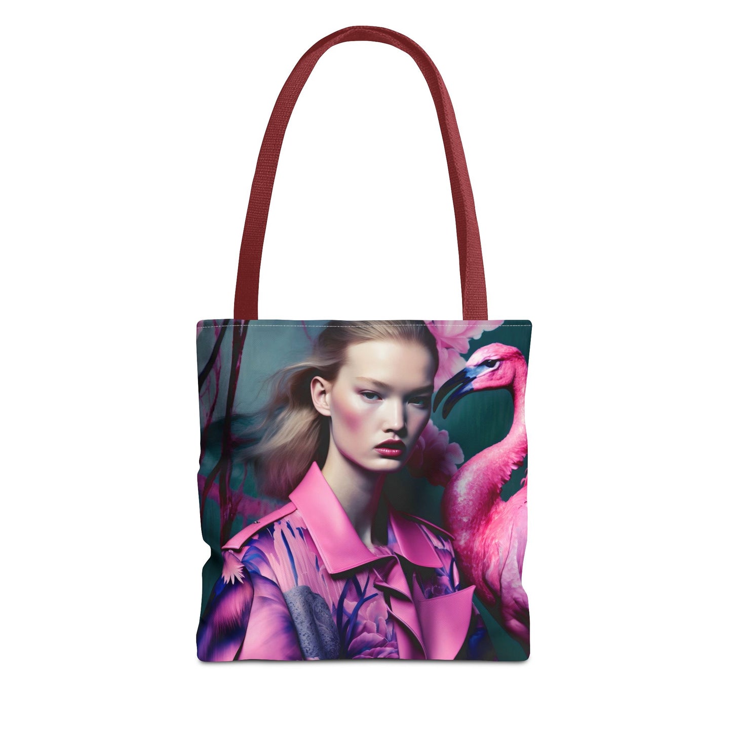 Flamingo Elegance - Custom Tote Bag with Bold Artistic Print