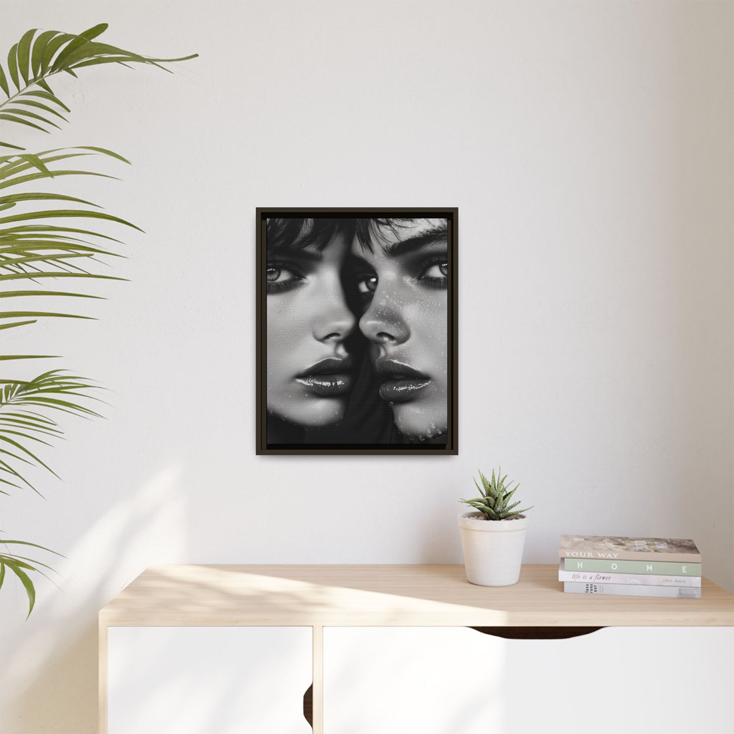 Dual Embrace - Framed Matte Canvas