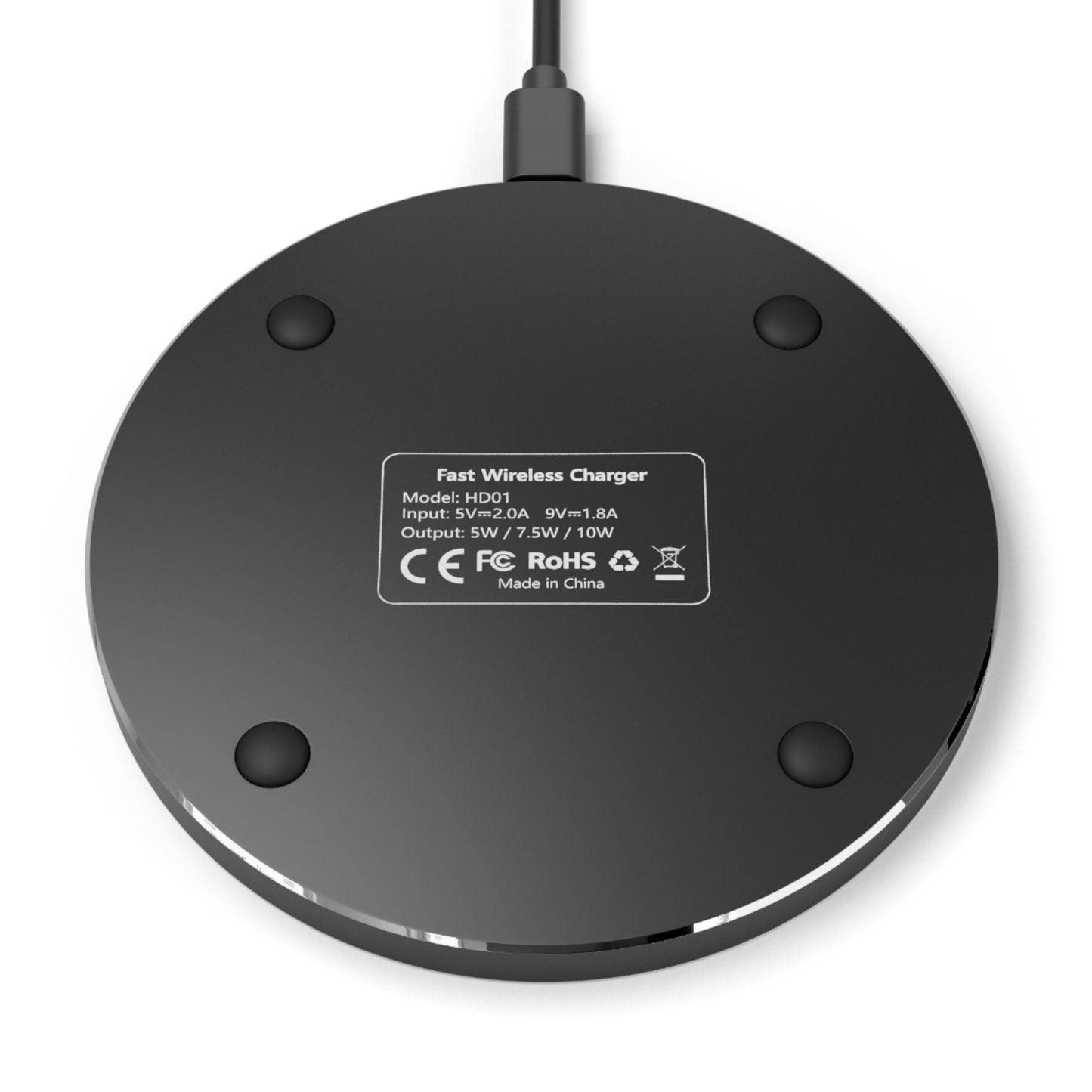 Midnight Mystique - 10W Wireless Charger with Striking Design