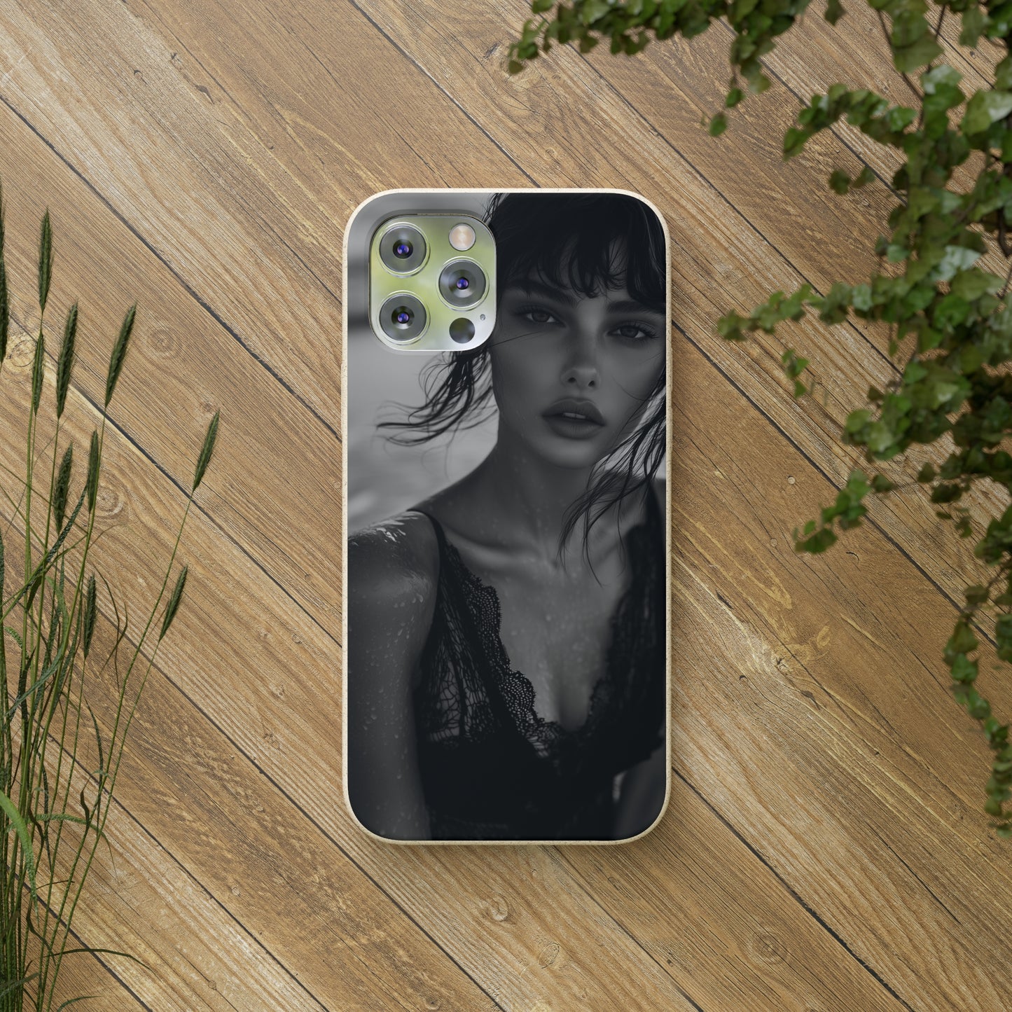 Ethereal Portrait Biodegradable Phone Case - Eco-Friendly Elegance