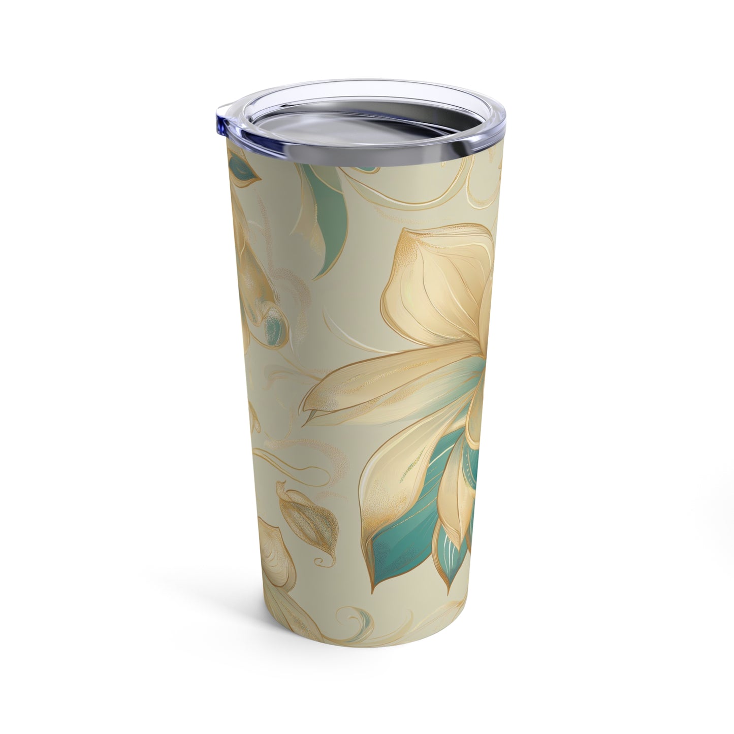 Contemporary Abstract Floral Tumbler – 20oz