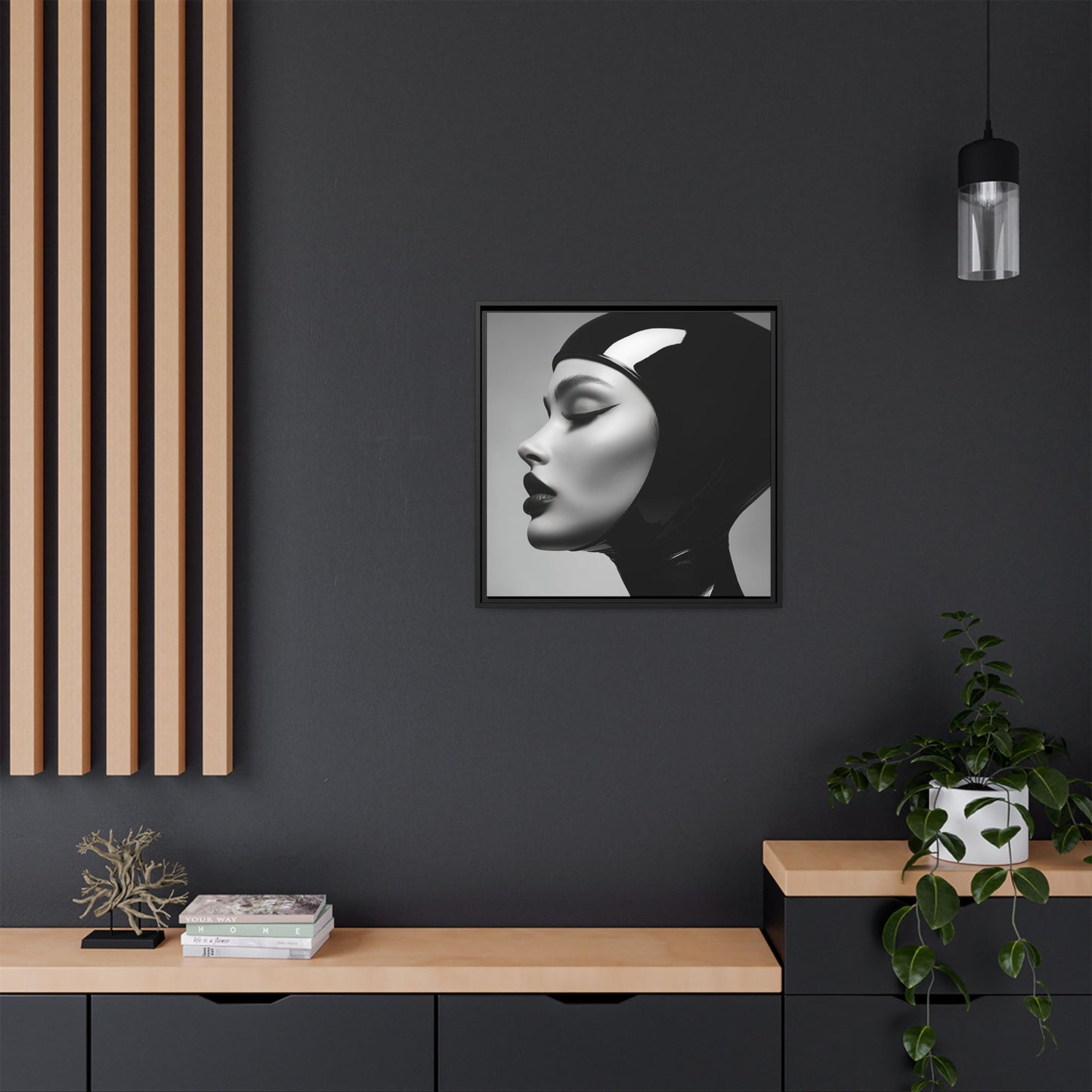 Sleek Vision - Latex Profile Framed Canvas