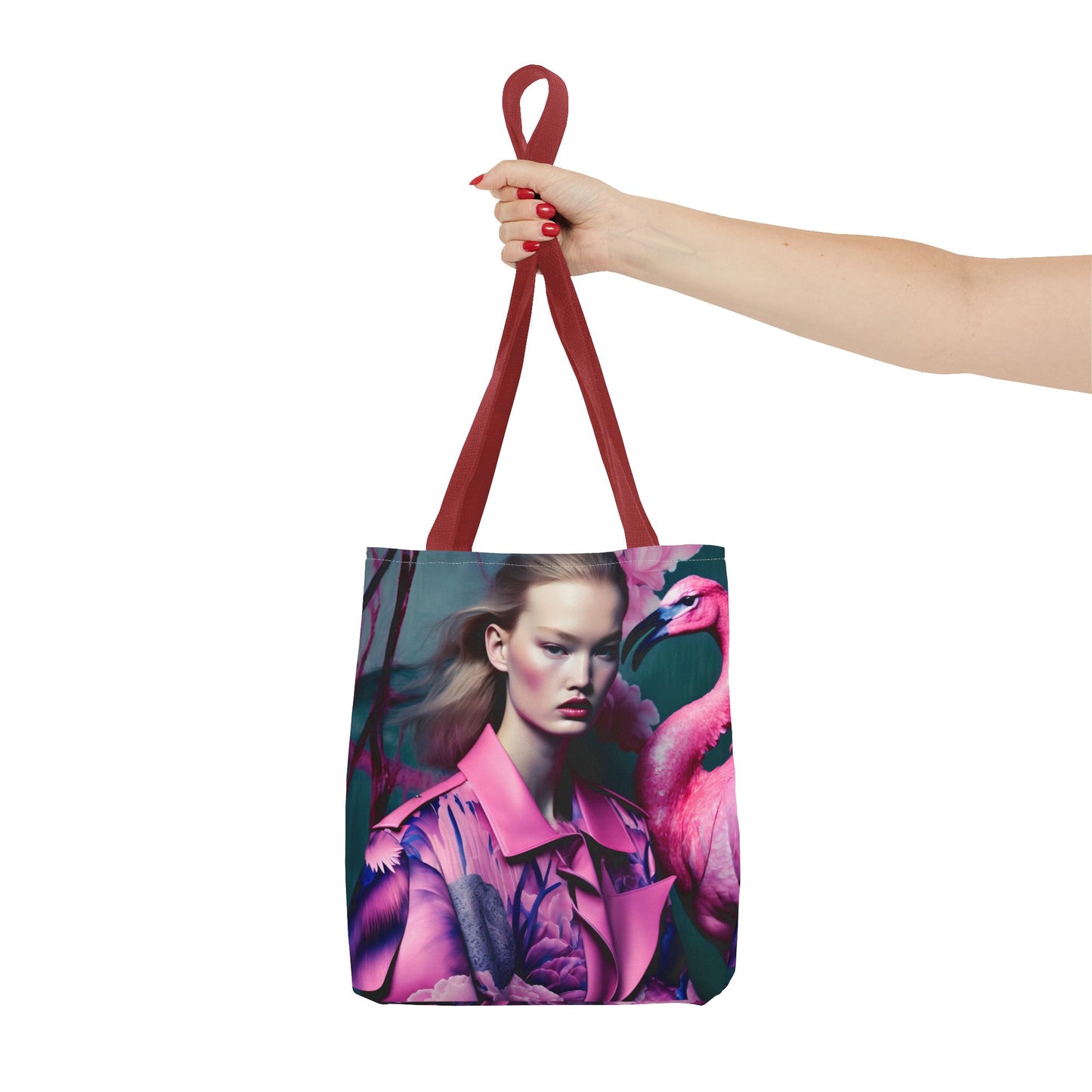 Flamingo Elegance - Custom Tote Bag with Bold Artistic Print