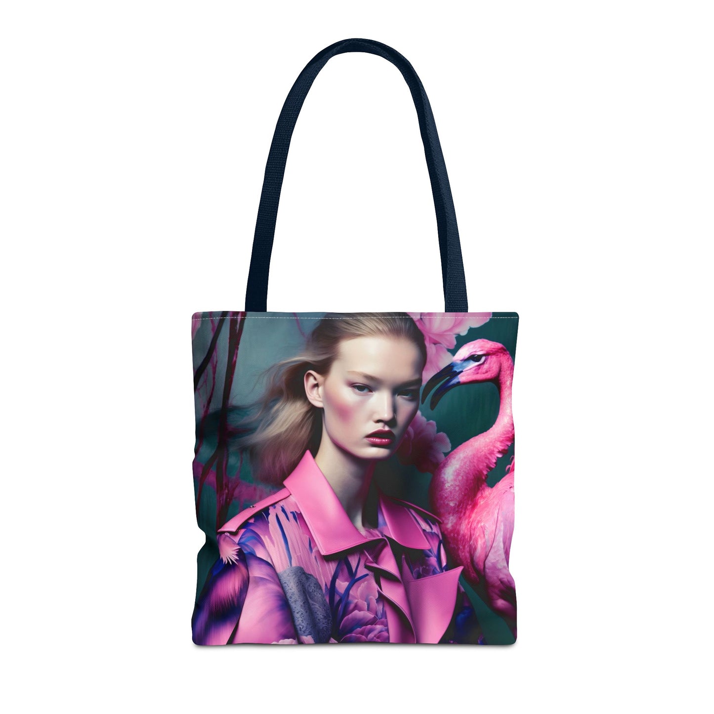 Flamingo Elegance - Custom Tote Bag with Bold Artistic Print