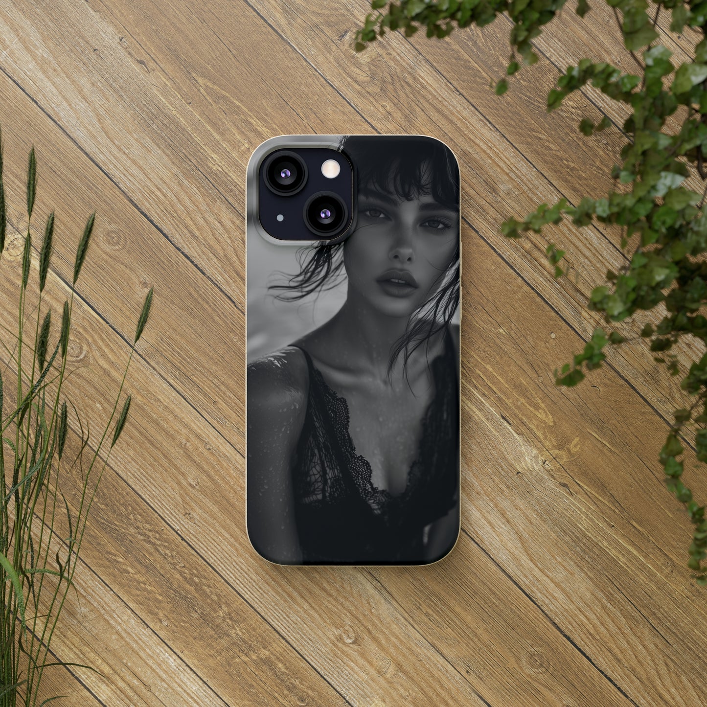 Ethereal Portrait Biodegradable Phone Case - Eco-Friendly Elegance