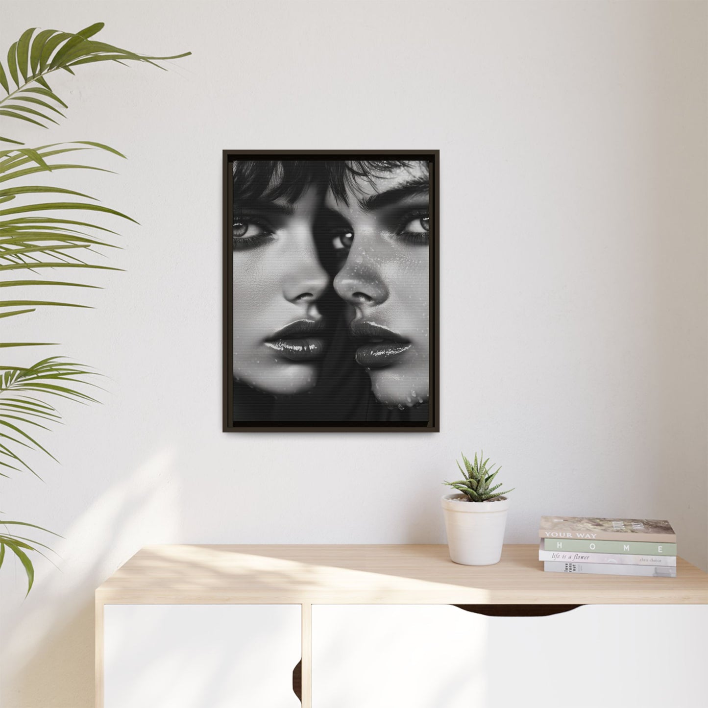 Dual Embrace - Framed Matte Canvas