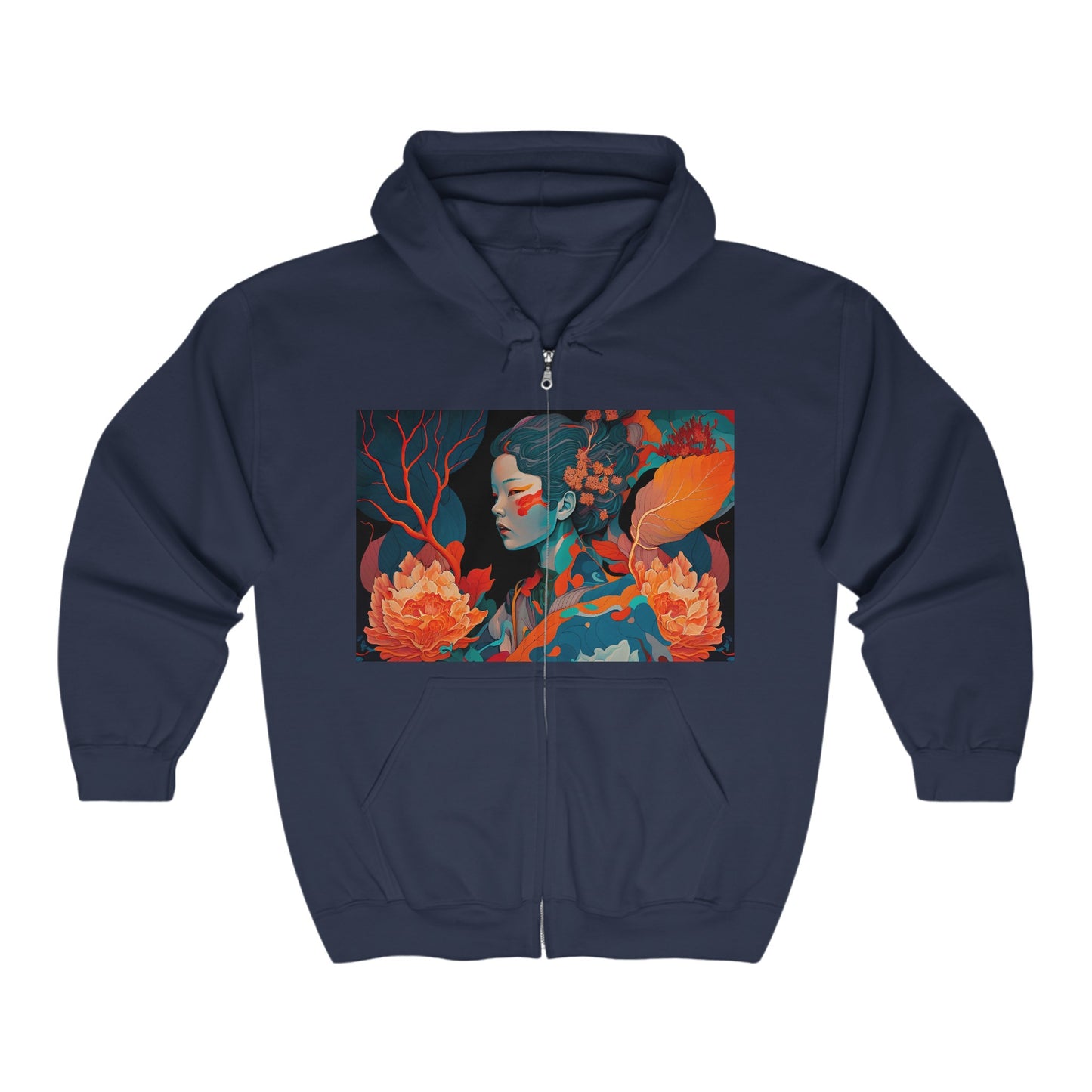 Zen Blossoms - Unisex Heavy Blend™ Full Zip Hooded Sweatshirt