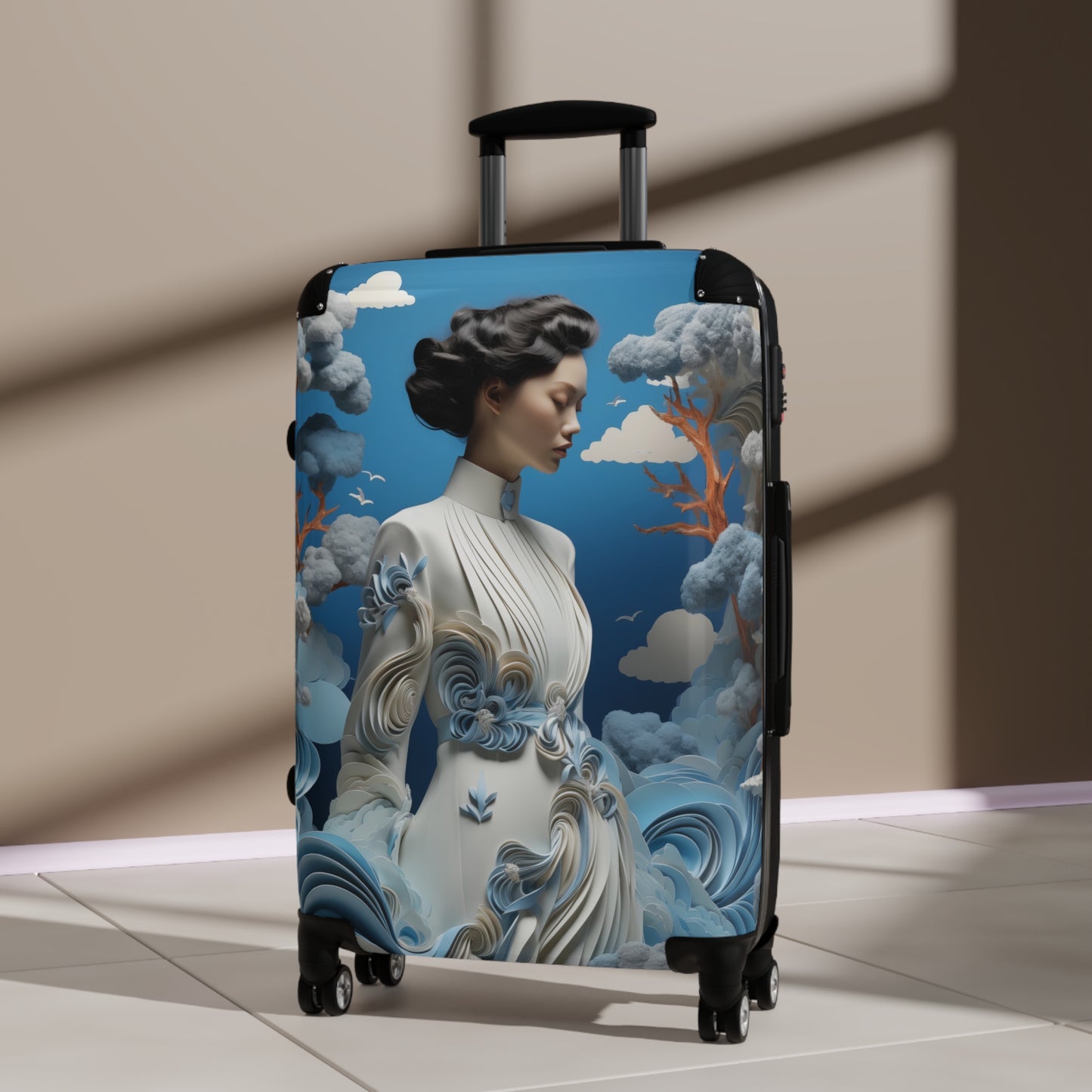 Elegance in Motion: Artistic Travel Suitcase