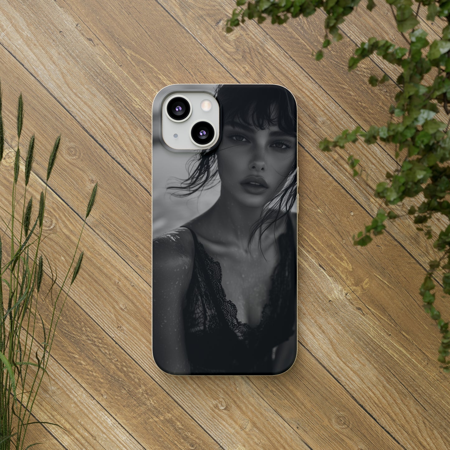 Ethereal Portrait Biodegradable Phone Case - Eco-Friendly Elegance