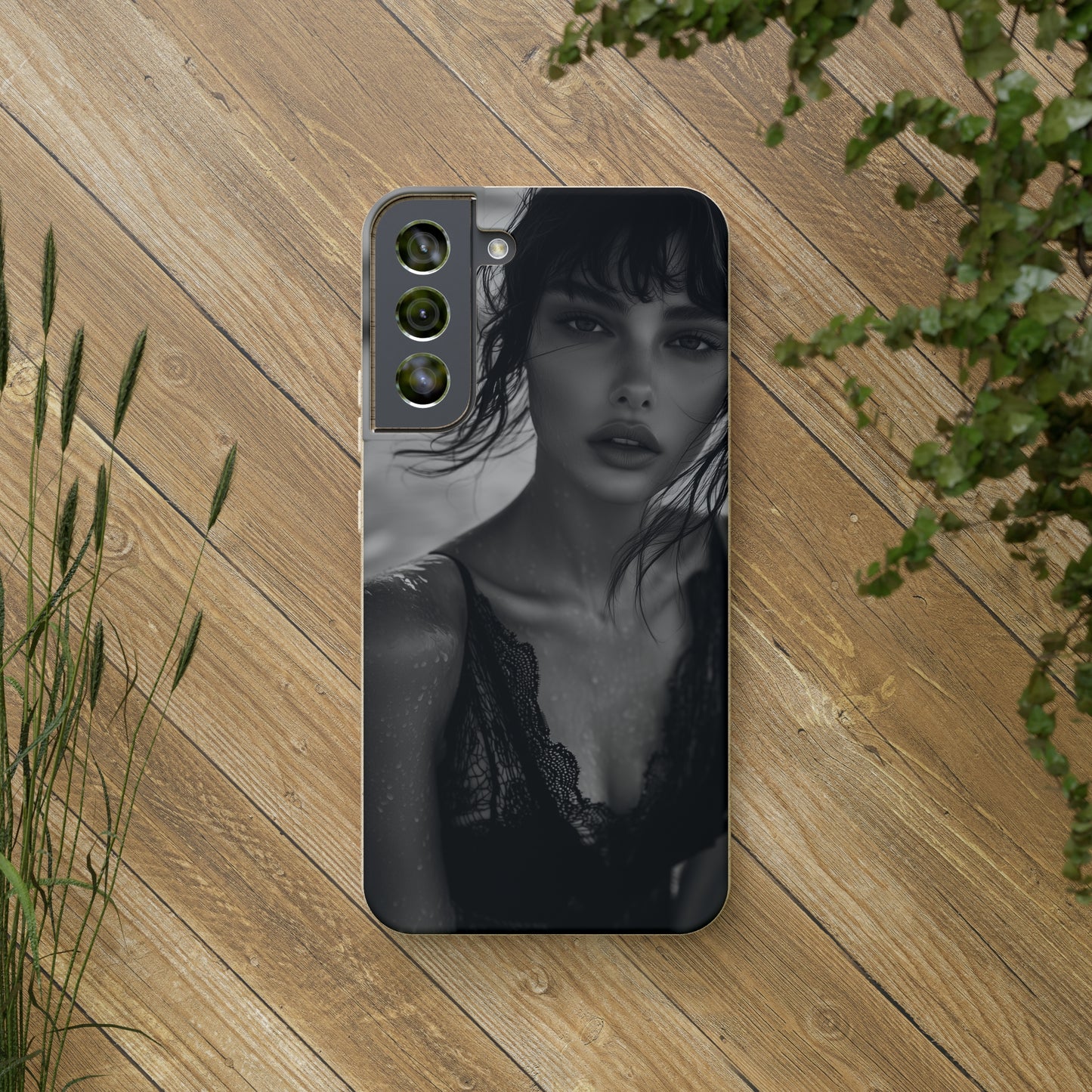 Ethereal Portrait Biodegradable Phone Case - Eco-Friendly Elegance