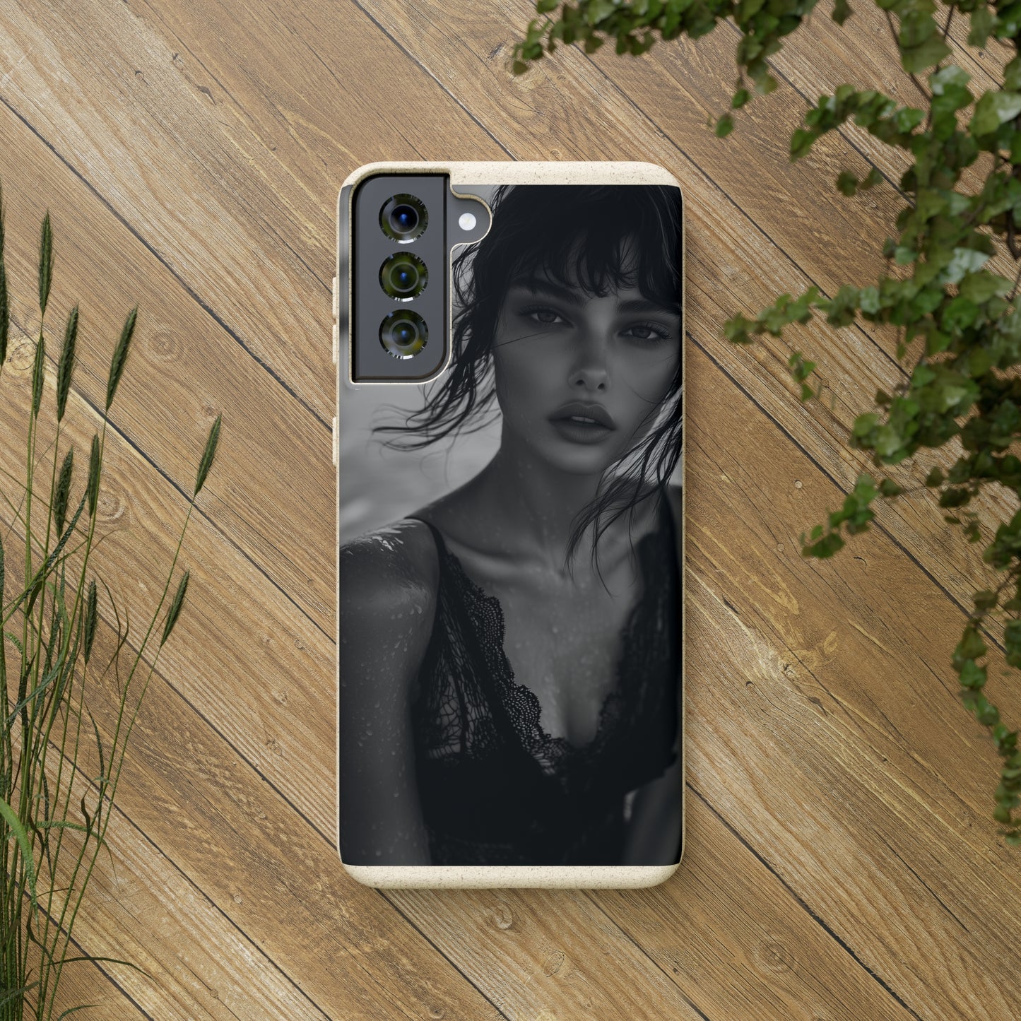 Ethereal Portrait Biodegradable Phone Case - Eco-Friendly Elegance