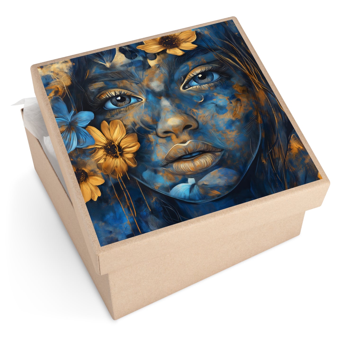 Blue Floral Goddess Vinyl Stickers | Artistic Expression | Indoor & Outdoor Use