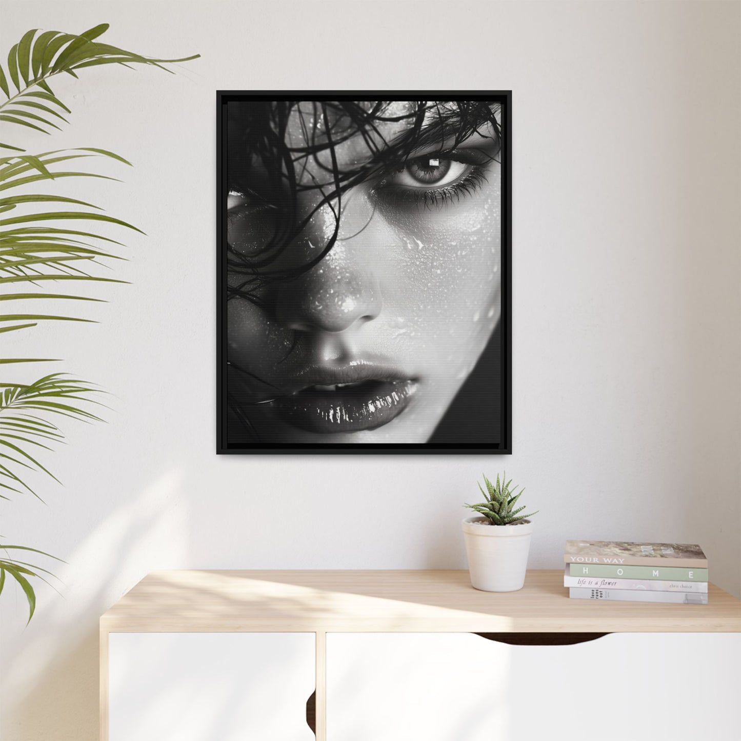 Fierce Gaze - Framed Matte Canvas