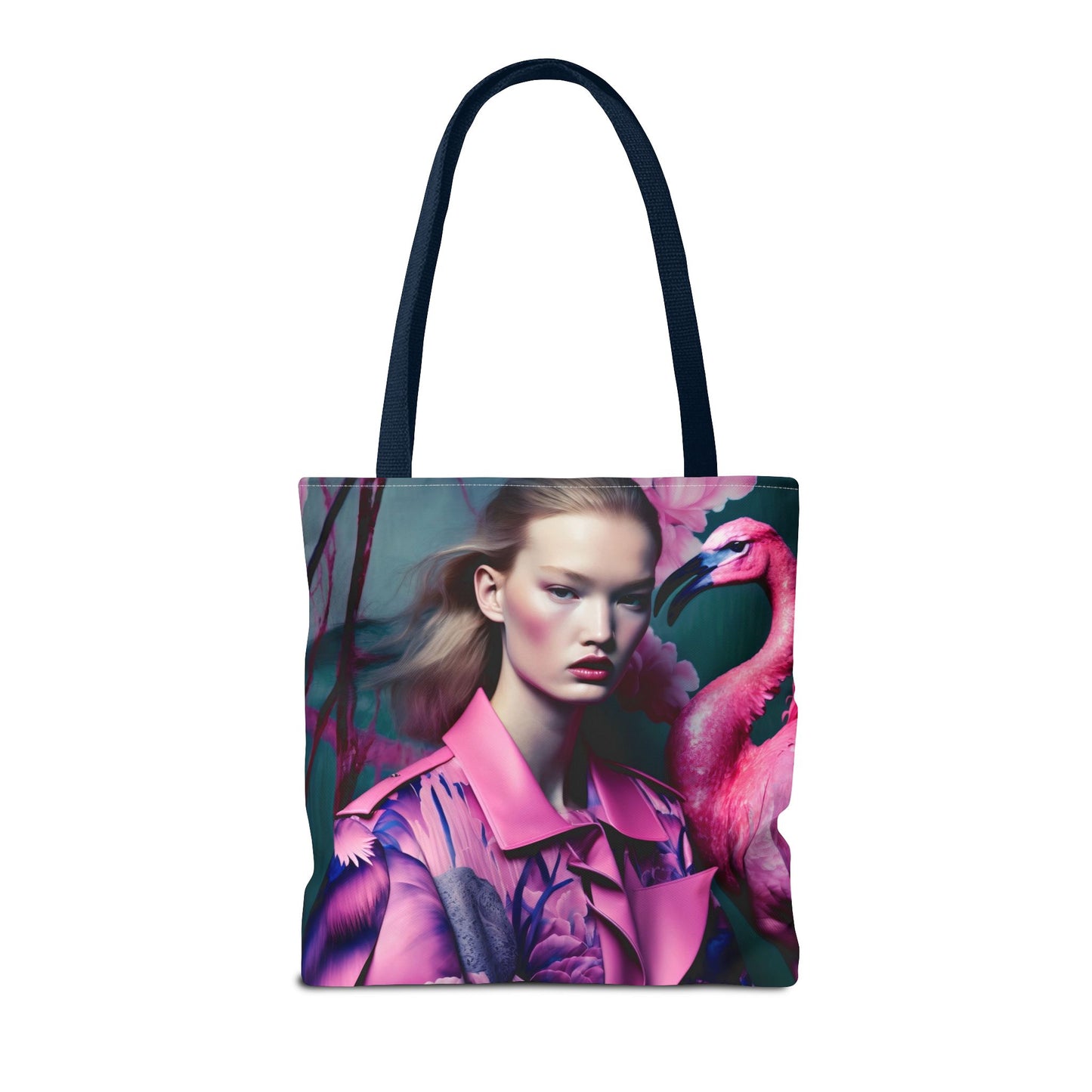 Flamingo Elegance - Custom Tote Bag with Bold Artistic Print