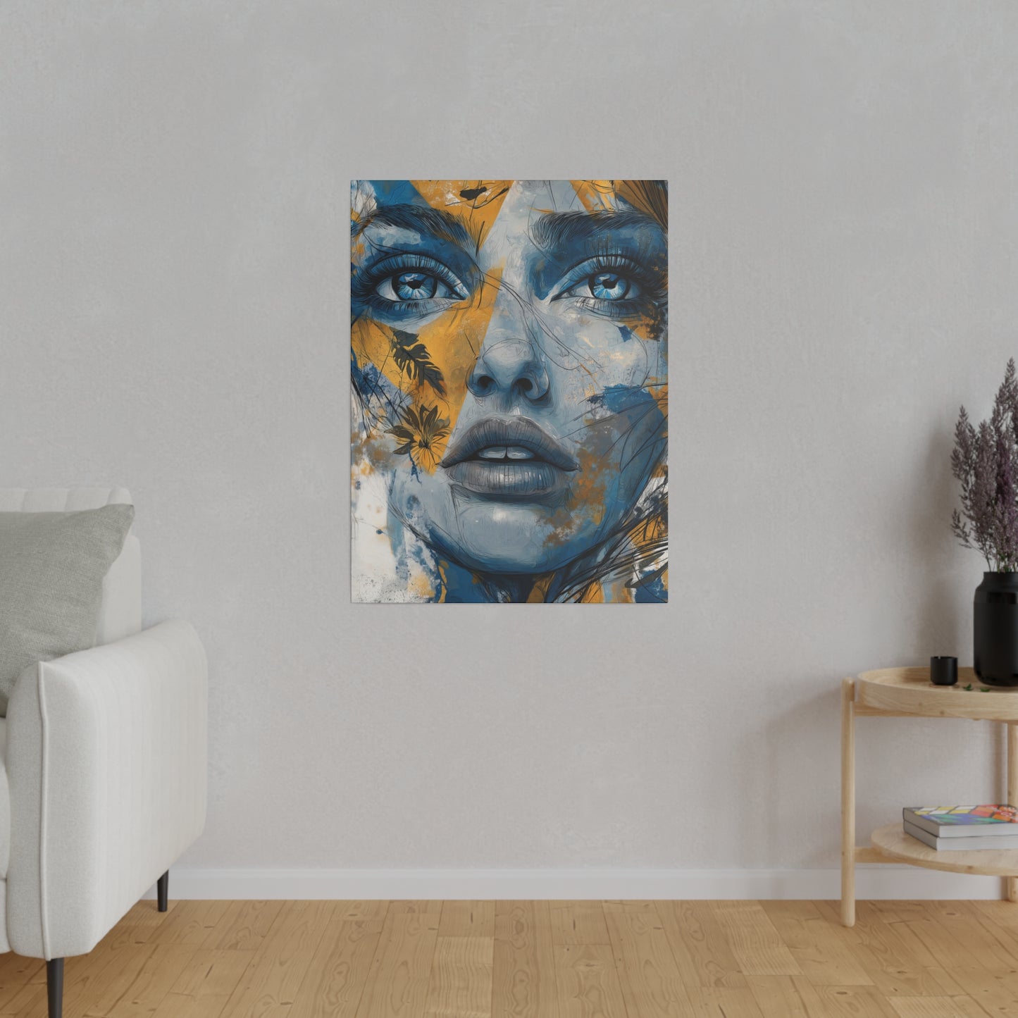 Golden Gaze - Ethereal Reflections, Matte Canvas, Stretched, 0.75"