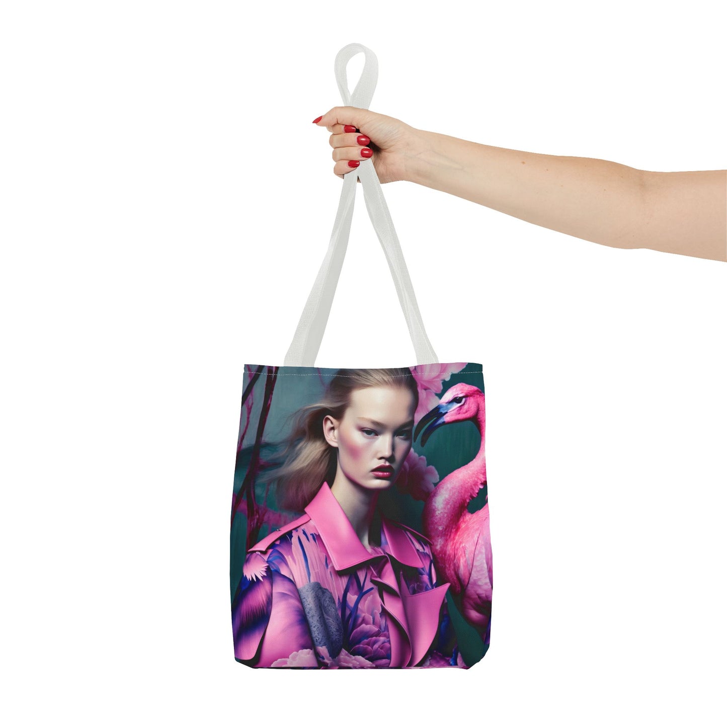 Flamingo Elegance - Custom Tote Bag with Bold Artistic Print