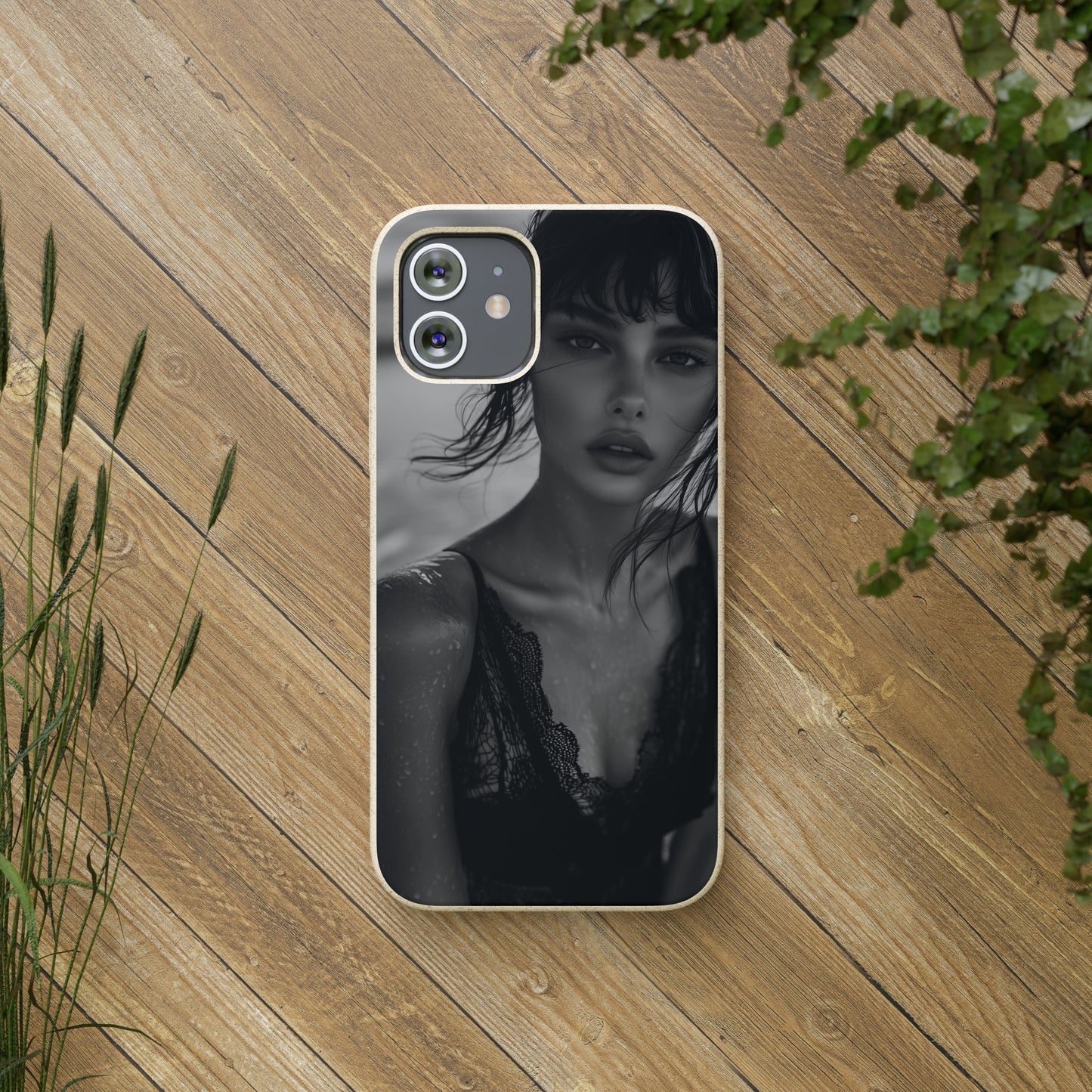 Ethereal Portrait Biodegradable Phone Case - Eco-Friendly Elegance