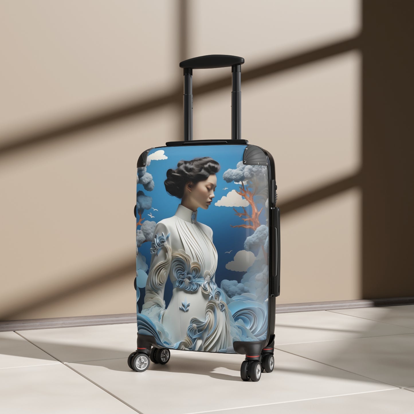 Elegance in Motion: Artistic Travel Suitcase