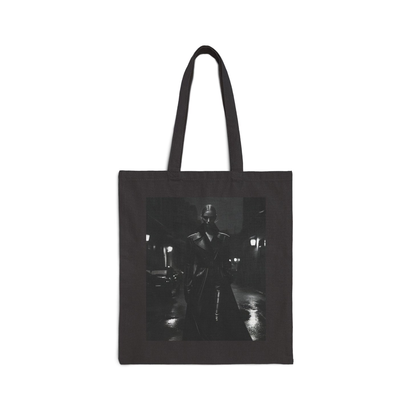 Noir Streets – Edgy Black-and-White Photography Tote Bag