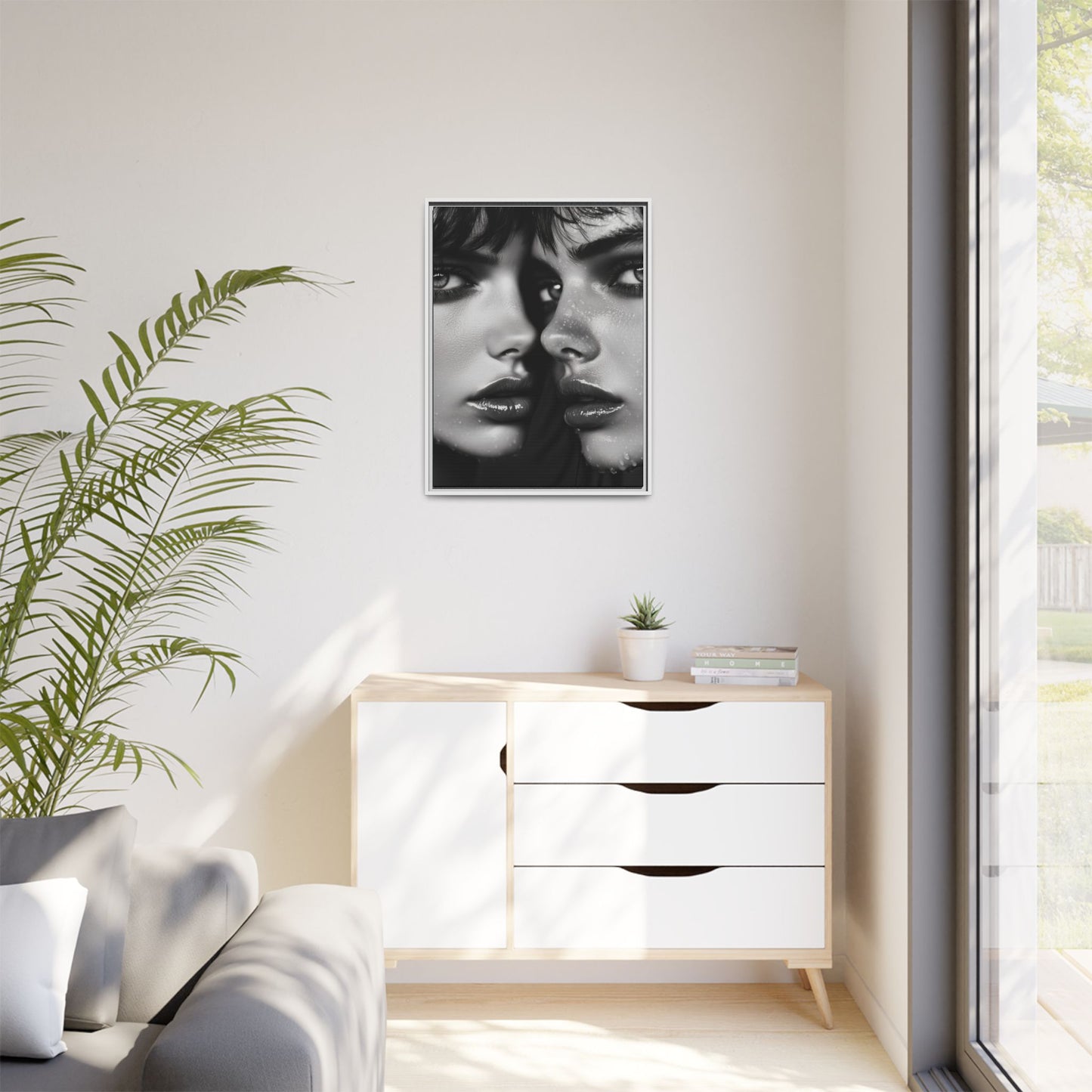 Dual Embrace - Framed Matte Canvas