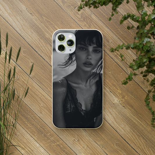 Ethereal Portrait Biodegradable Phone Case - Eco-Friendly Elegance