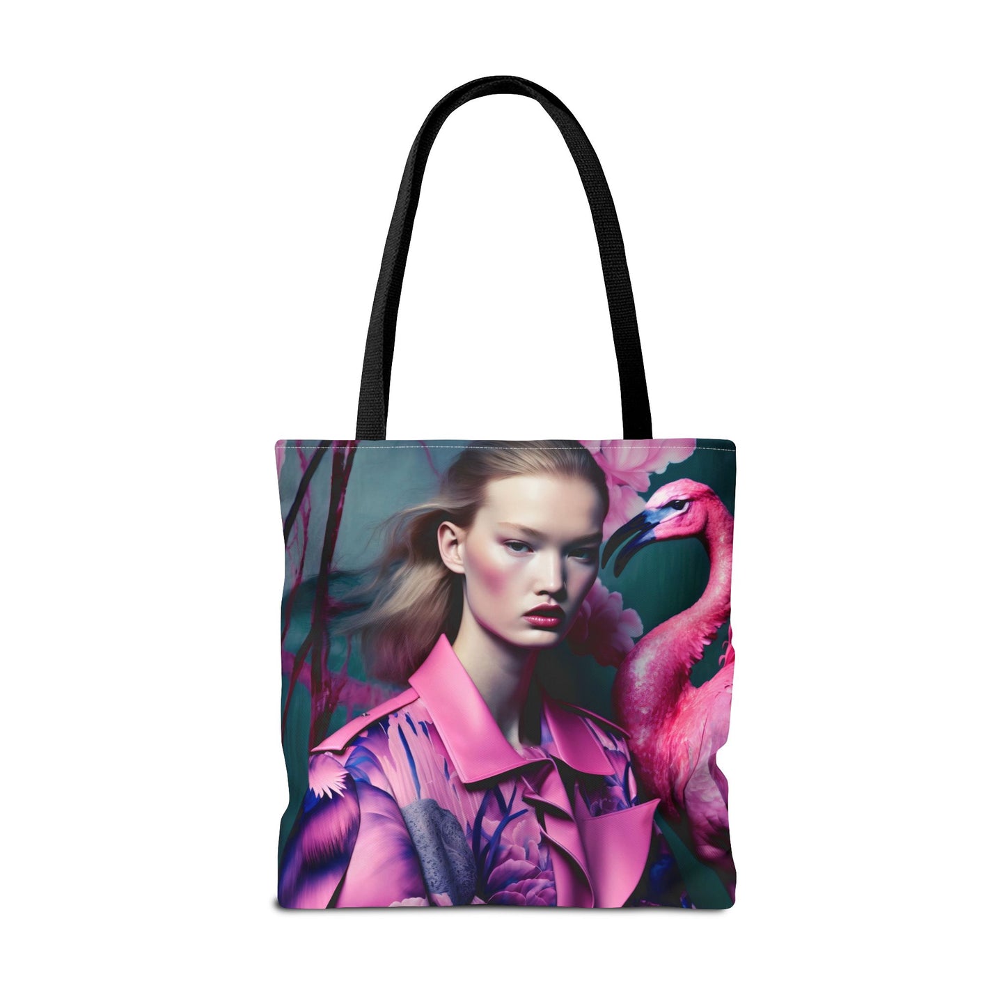 Flamingo Elegance - Custom Tote Bag with Bold Artistic Print