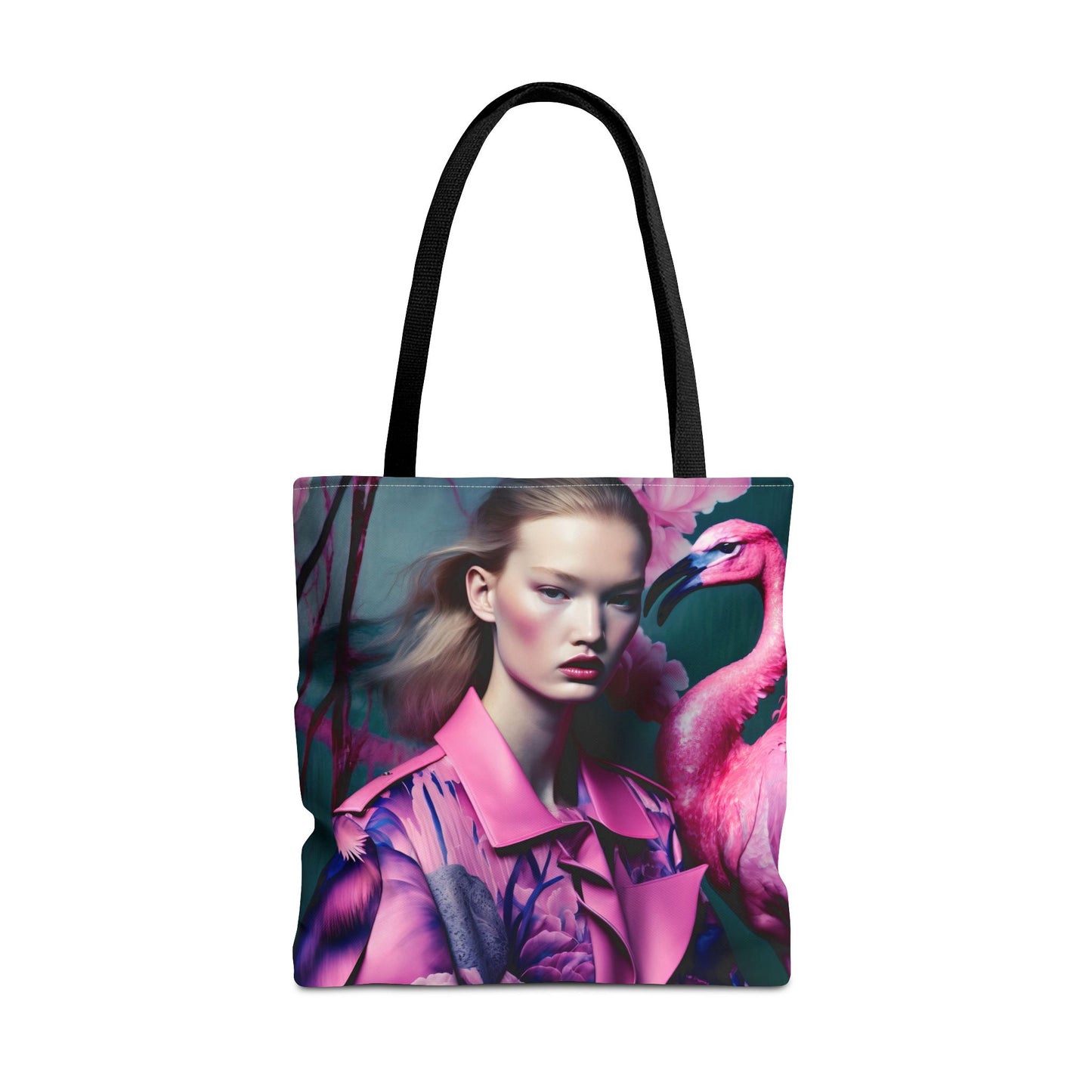 Flamingo Elegance - Custom Tote Bag with Bold Artistic Print