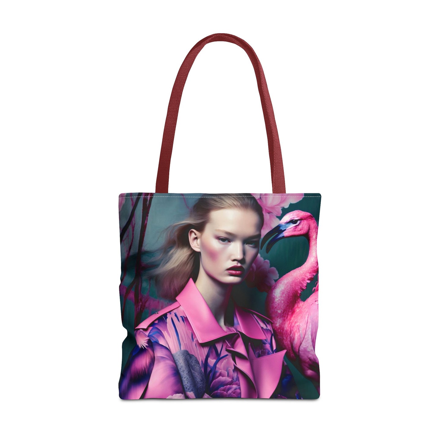 Flamingo Elegance - Custom Tote Bag with Bold Artistic Print