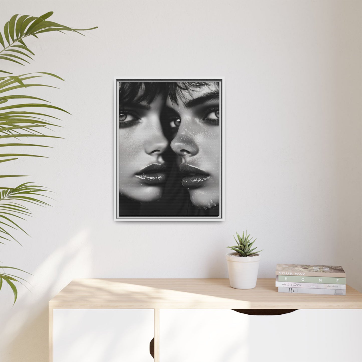 Dual Embrace - Framed Matte Canvas