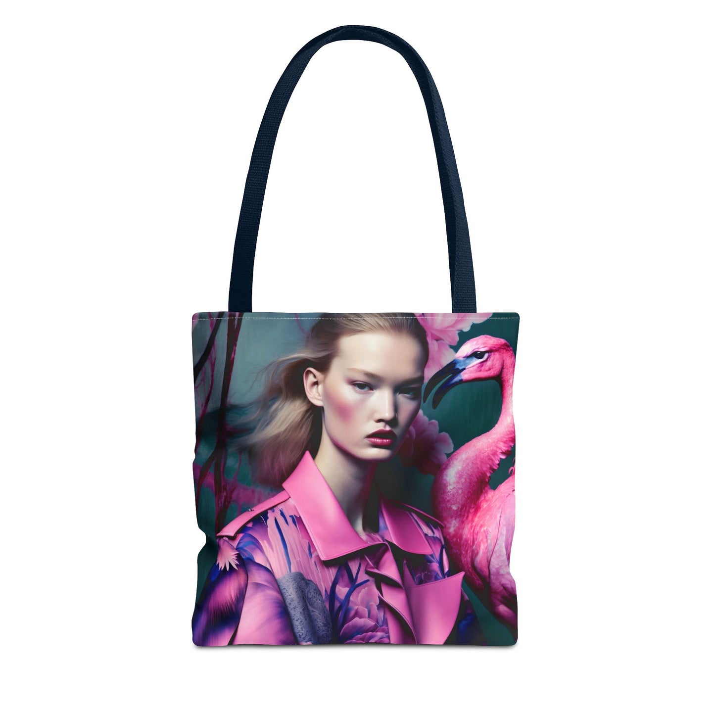 Flamingo Elegance - Custom Tote Bag with Bold Artistic Print