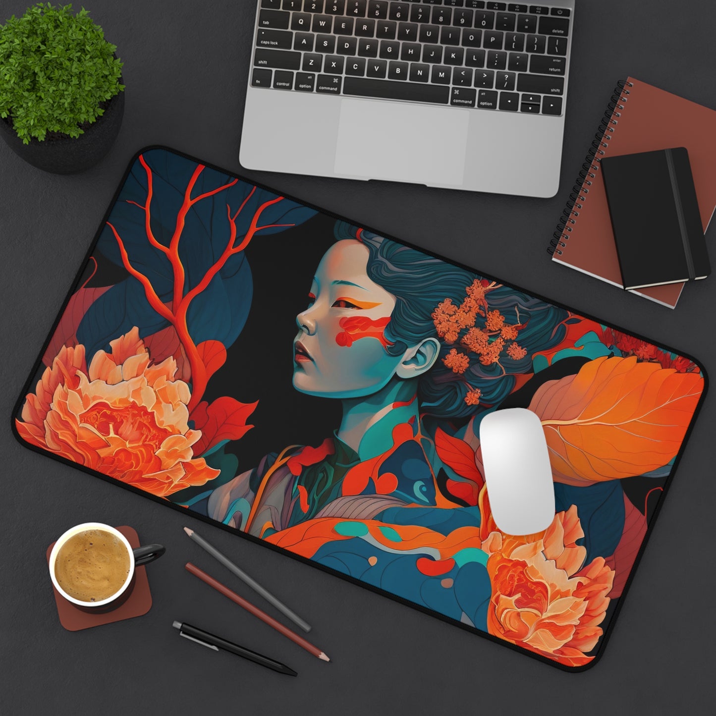 Floral Reverie Gaming Desk Mat – Elevate Your Workspace