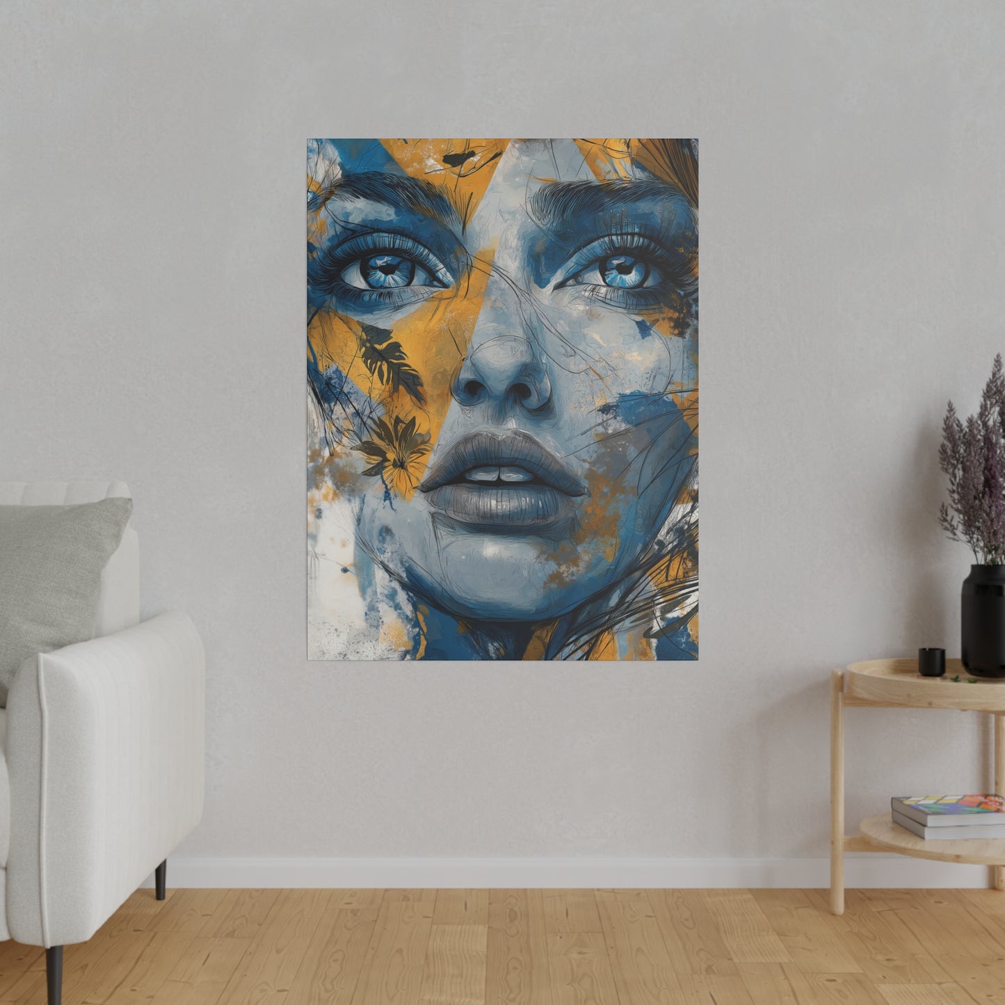 Golden Gaze - Ethereal Reflections, Matte Canvas, Stretched, 0.75"